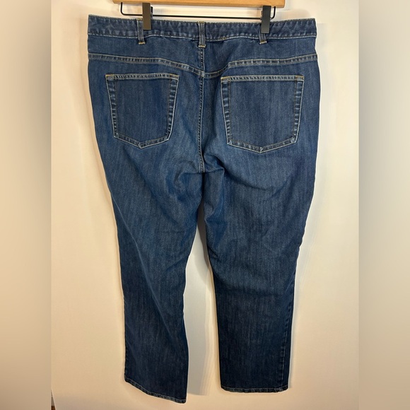 Lands’ End Fit 2 Denim Jeans, Size 18W, Mid-Rise, Straight Leg, Plus Size Womens - Picture 5 of 8